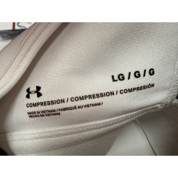 Under Armour Compression Sports Athletic Bra White Size Large - Picture 3 of 4